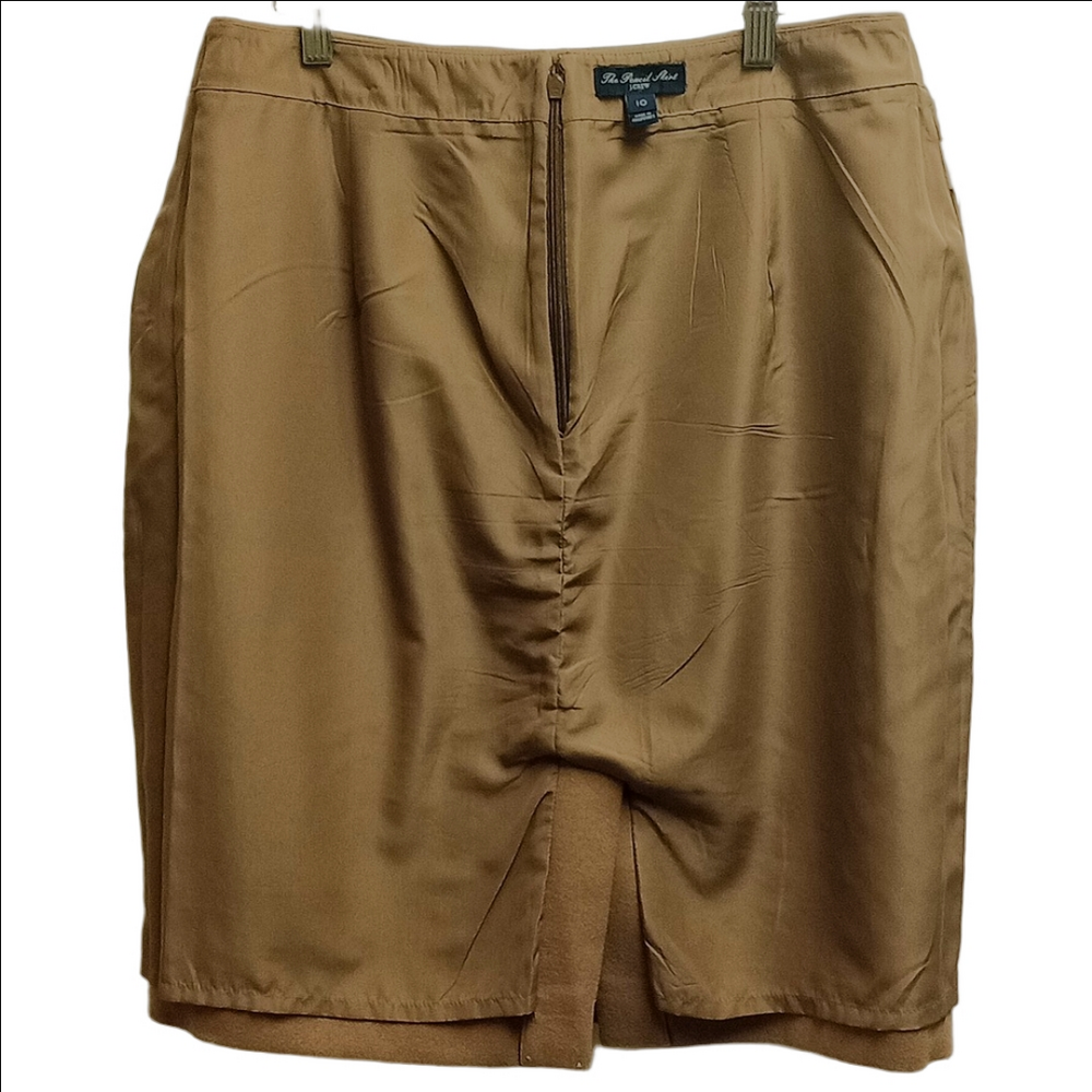 J.CREW TAN CAMEL KHAKI  WOOL CLASSIC "THE PENCIL" SKIRT - Picture 6 of 13